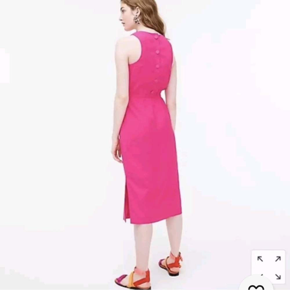J Crew Button Back Midi Dress - 0 - Picture 4 of 13